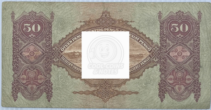 Hungary 1932 50 Pengo P-99 Used World Banknote Currency