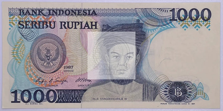 INDONESIA 1000 Rupiah 1987, P-124 UNC - Cool Coins & Notes