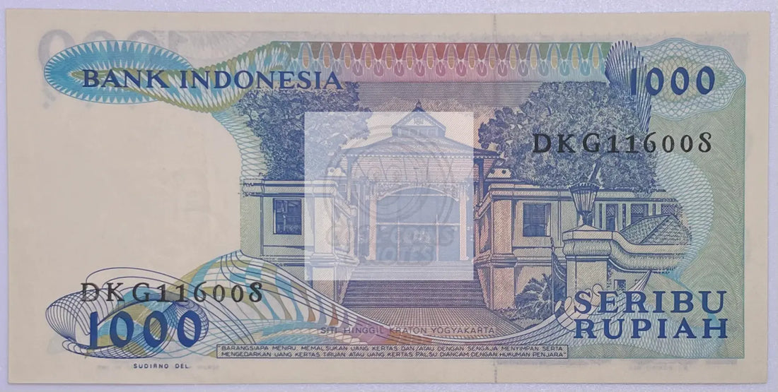INDONESIA 1000 Rupiah 1987, P-124 UNC - Cool Coins & Notes