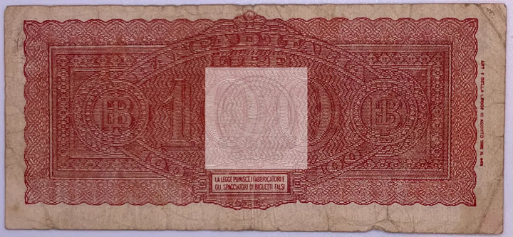 ITALY ITALIA 100 LIRE 1943 P 75, Used World Banknote - Cool Coins & Notes