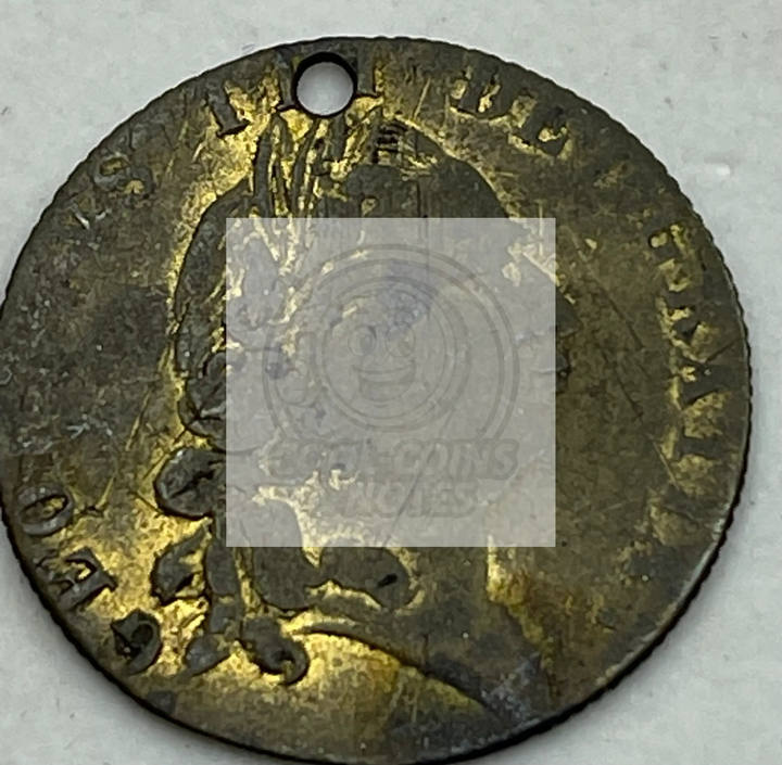 Imitation Half Guinea token Birmingham 1790 with Rex F.D. Clxx Hockley Birm inscription