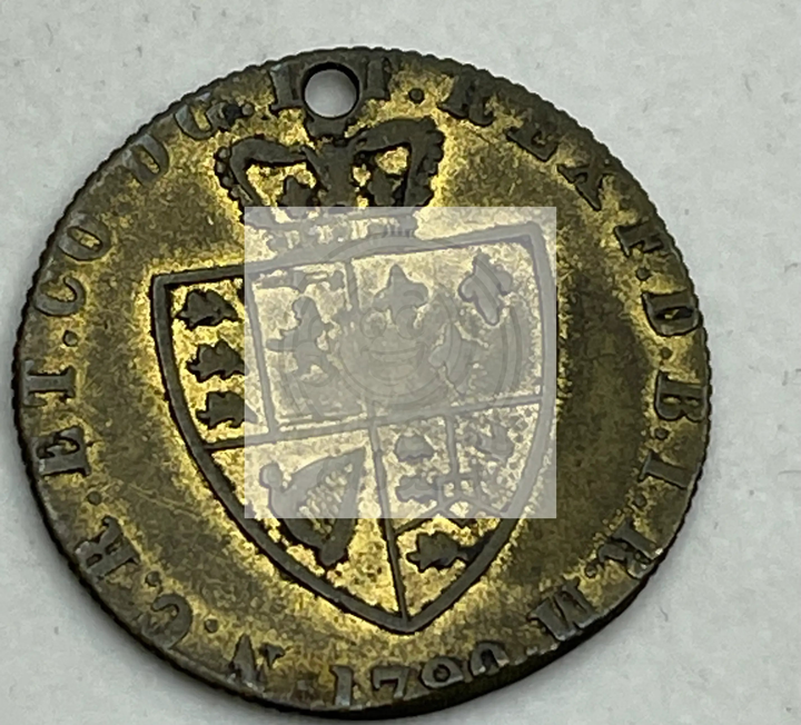 Imitation Half Guinea token from Birmingham 1790 with detailed inscriptions and historical design