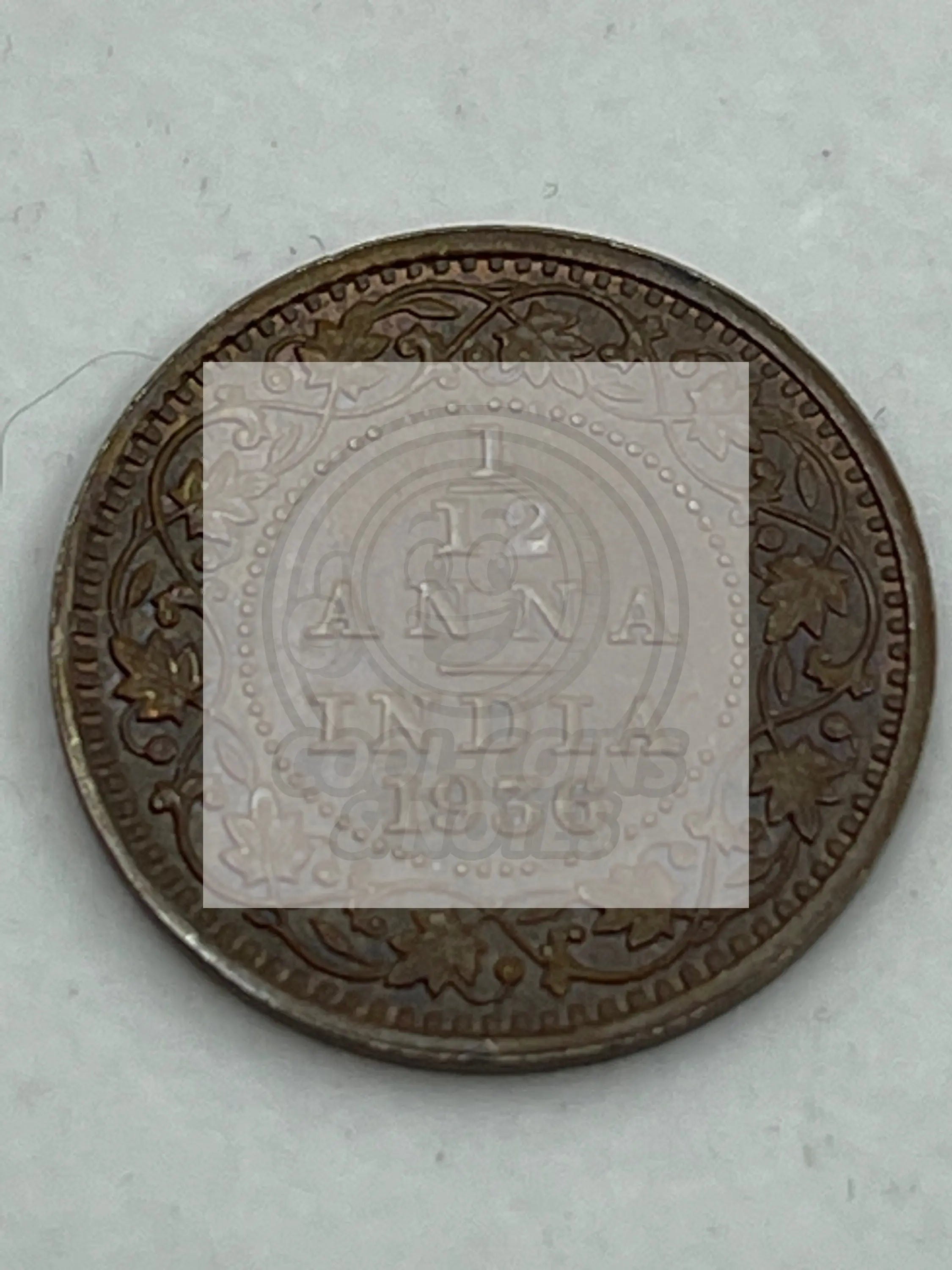 India 1936 C 1/12 Anna Coin P/L Restrike AU - Cool Coins & Notes