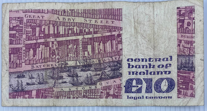 Ireland 1981 10 Pounds P-72 Used World Banknote Cool Coins & Notes 