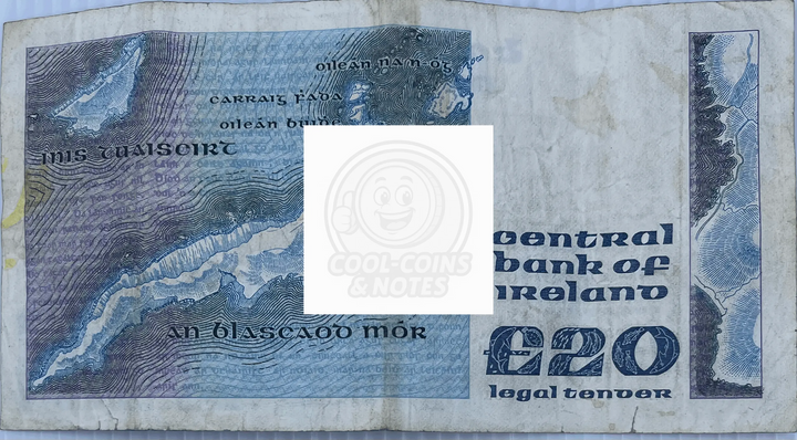 Ireland 1984-1986 20 Pounds P-73 Used World Banknote From Lot