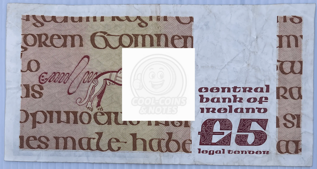 Ireland 1992-1993 5 Pounds P-71 Used World Banknote