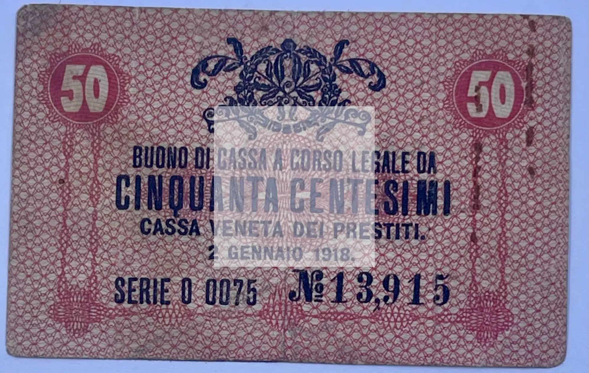 Italy 1918 50 Centesimi P-M3 MPC Circulated World Banknote Cool Coins & Notes 