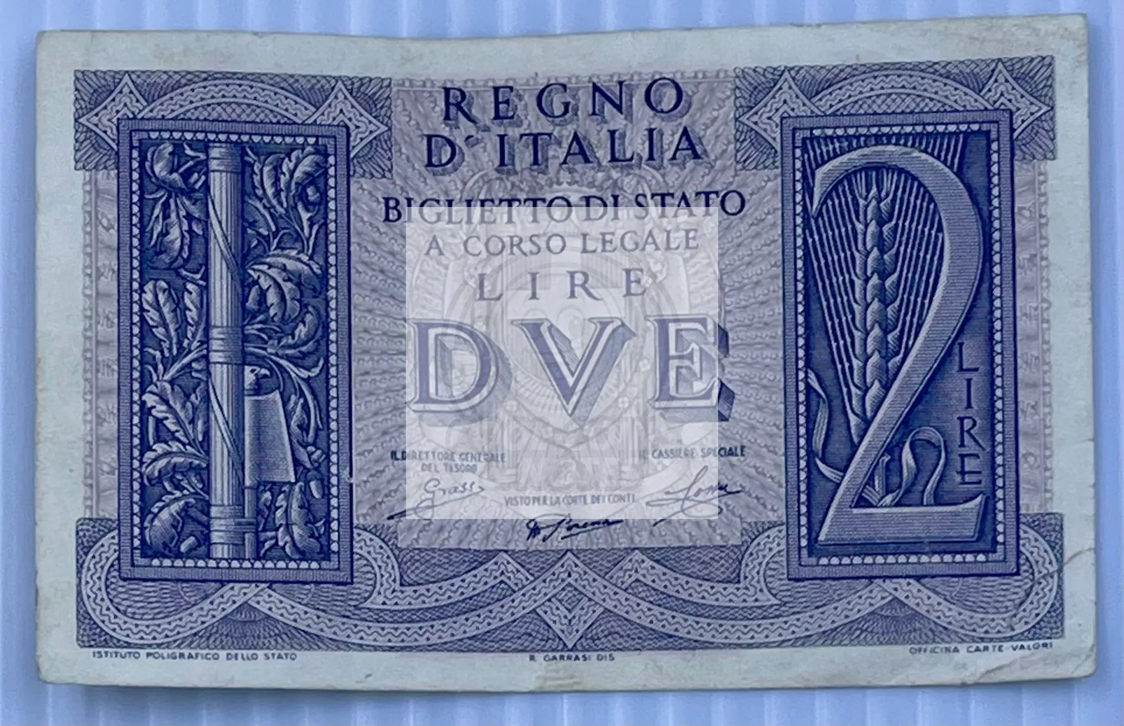 Italy 1939 2 Lire P-27 Used World Banknote - Cool Coins & Notes