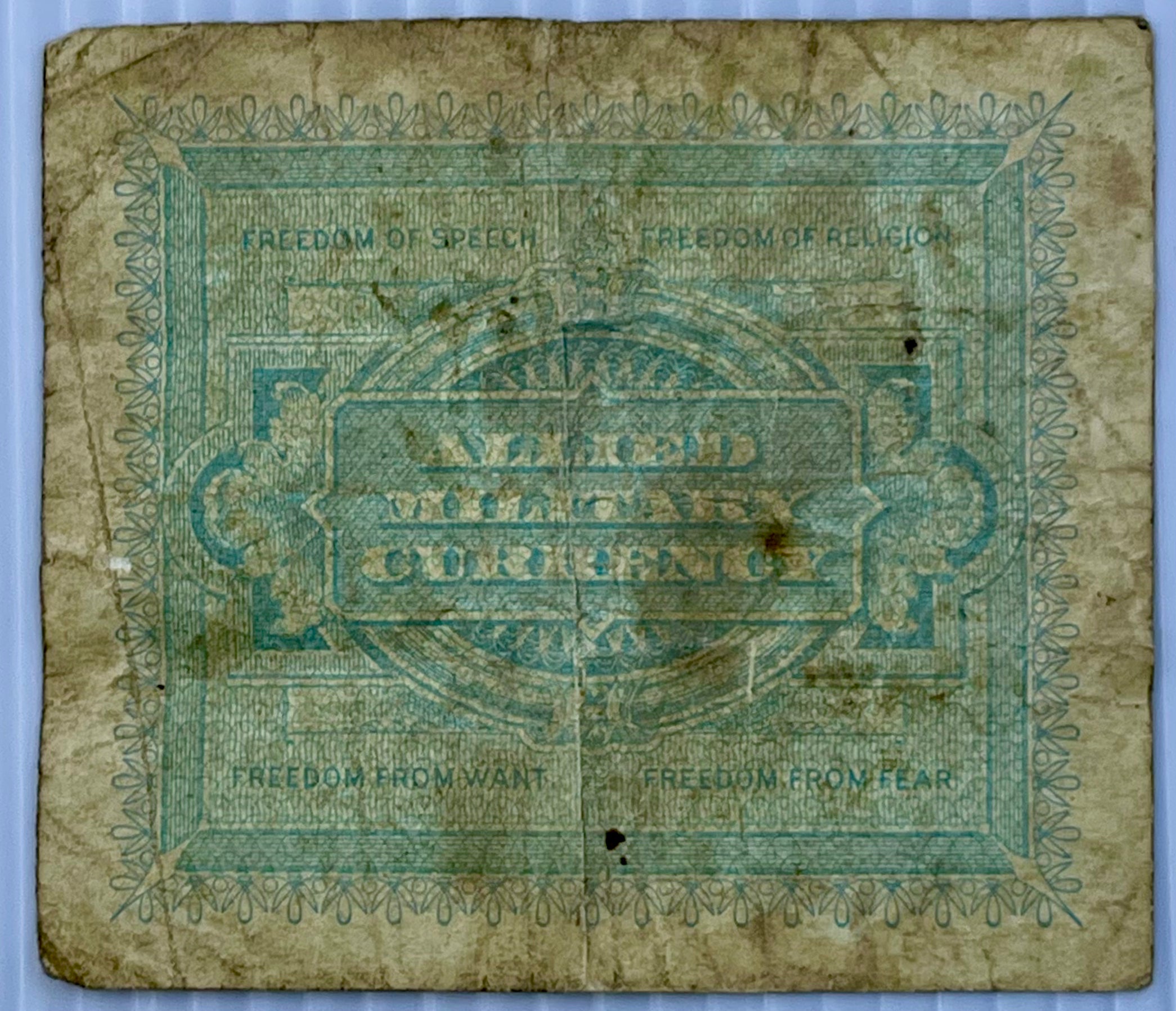 Italy 1943 5 Lire P-M12 WW2 MPC Used World Banknote - Cool Coins & Notes
