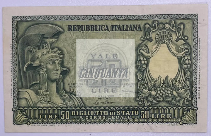 Italy 1951 50 Lire P91a - Cool Coins & Notes