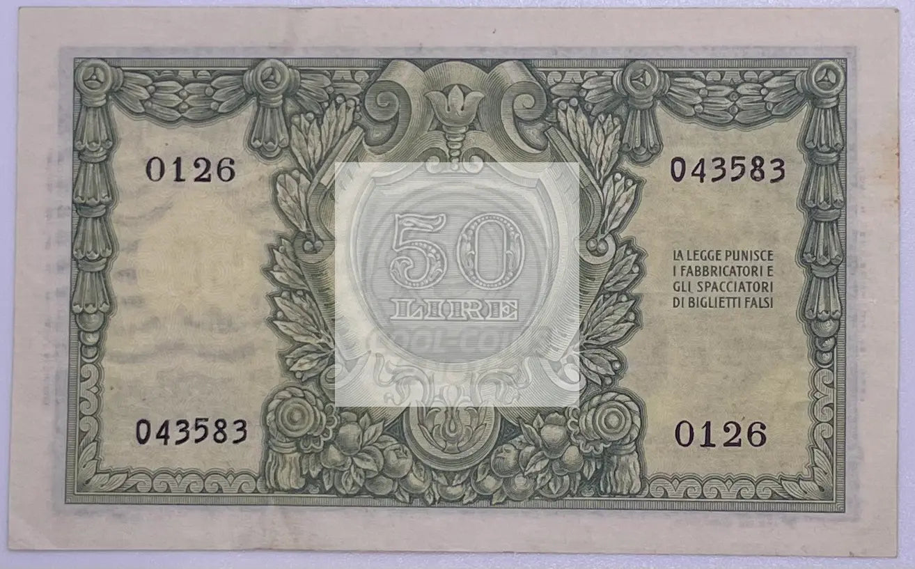 Italy 1951 50 Lire P91a - Cool Coins & Notes