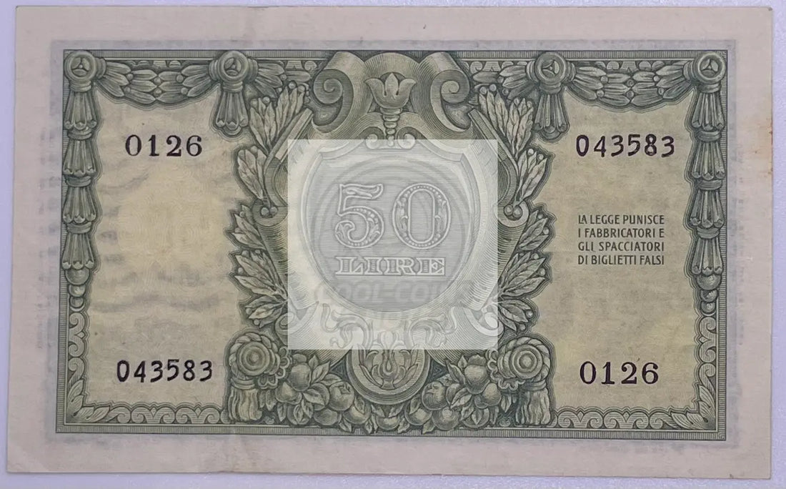 Italy 1951 50 Lire P91a - Cool Coins & Notes