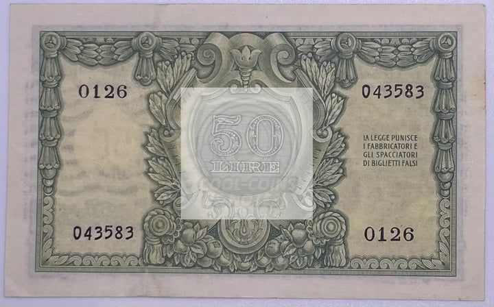 Italy 1951 50 Lire P91a - Cool Coins & Notes