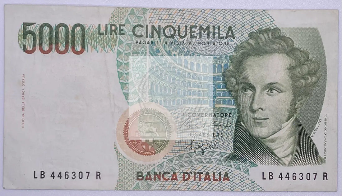 Italy 5000 Lire, 1985, P-111c, Used Banknote - Cool Coins & Notes