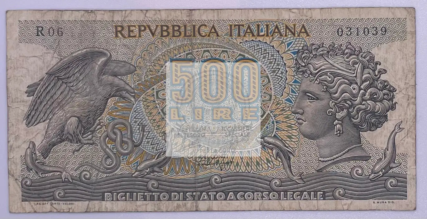 Italy P-93a 500 Lire 1966 - Cool Coins & Notes