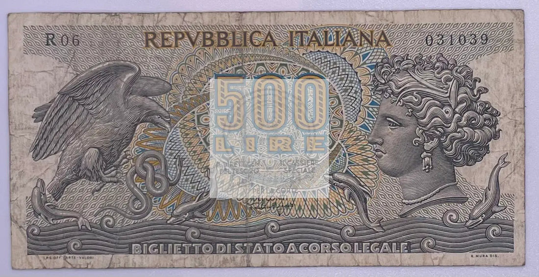 Italy P-93a 500 Lire 1966 - Cool Coins & Notes
