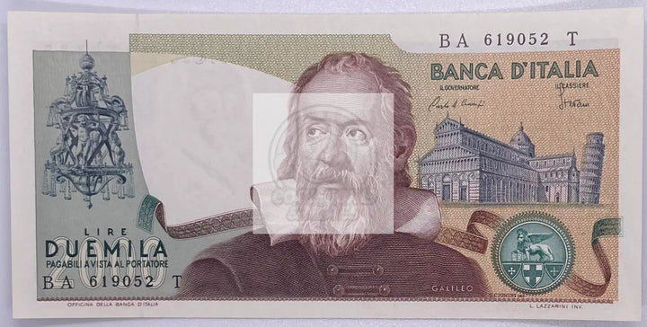 Italy, 2000 Lire, L. 1973 (24-10-1983), P-103 (103c), UNC Gallileo - Cool Coins & Notes