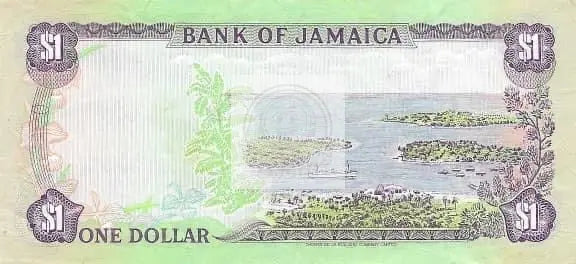 Jamaica 1987 $1 P-68, Used World Banknote - Cool Coins & Notes