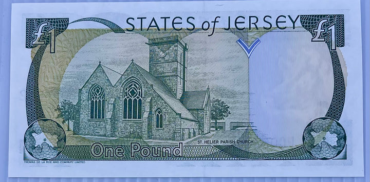 Jersey 1993 1 Pound P-20 UNC World Banknote Queen Elizabeth II Cool Coins & Notes
