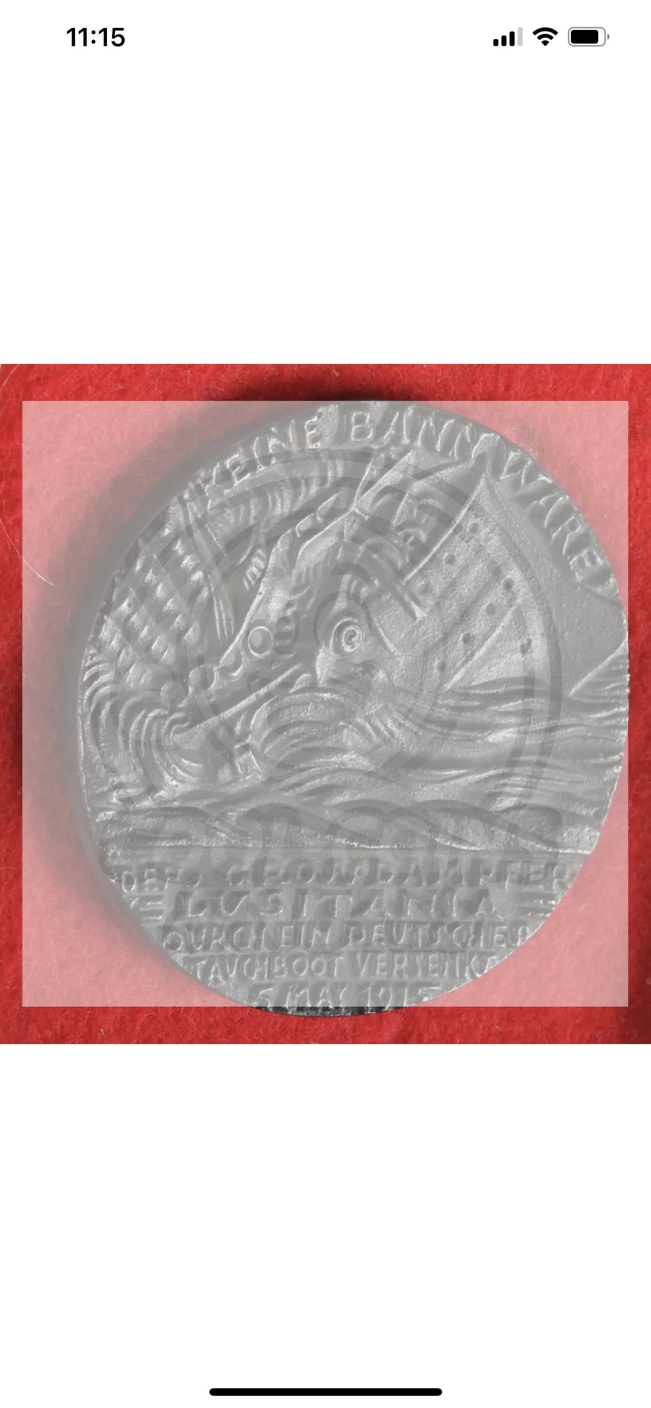 KARL GOETZ BRITISH MEDAL + BOX + LEAFLET SINKING CUNARD LINE LUSITANIA DISASTER - Cool Coins & Notes