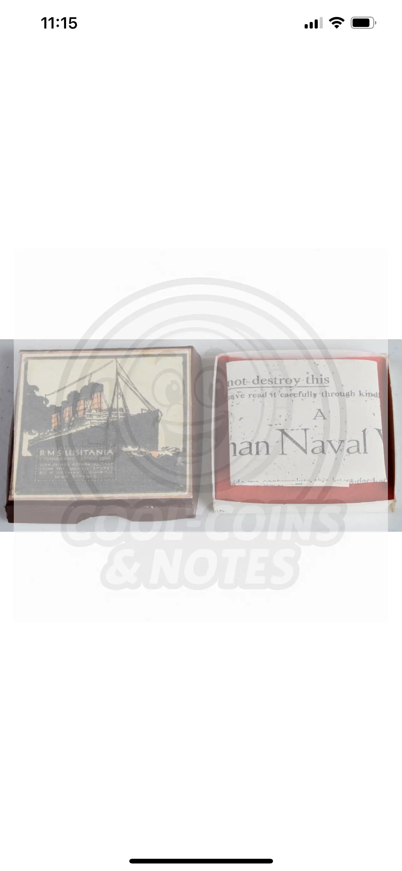 KARL GOETZ BRITISH MEDAL + BOX + LEAFLET SINKING CUNARD LINE LUSITANIA DISASTER - Cool Coins & Notes