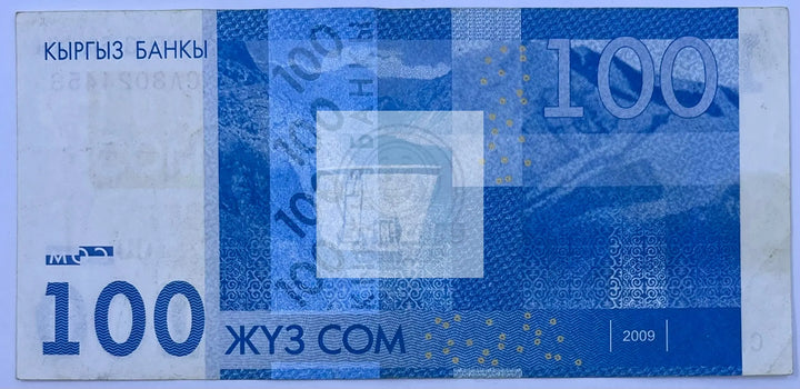 Kyrgyzstan 2016 100 Som P-26 Used Banknote Cool Coins & Notes 