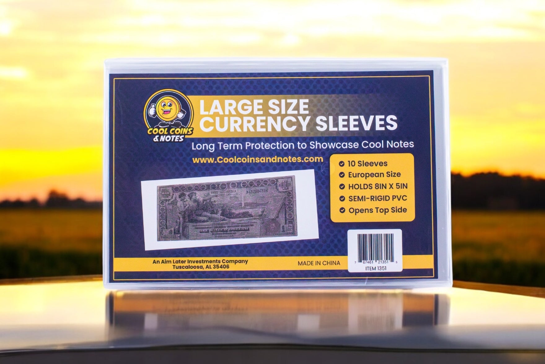 10 Banknote Currency Sleeves Rigid Large European Size Topload Holders Notes Cool Coins & Notes