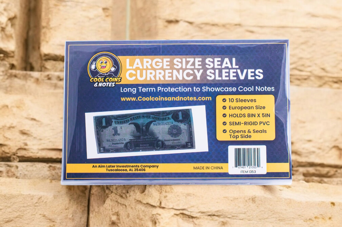 100 Banknote Currency Seal Sleeves Large European Size Currency Topload Holders Notes Cool Coins & Notes