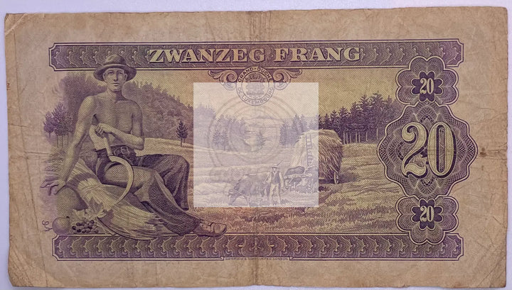 Luxembourg 1943 20 Francs P-42a.1 - Cool Coins & Notes