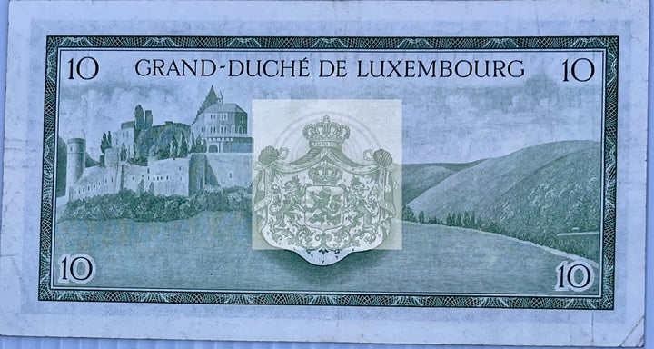 Luxembourg 1954 10 Francs P-48 Used World Banknote - Cool Coins & Notes