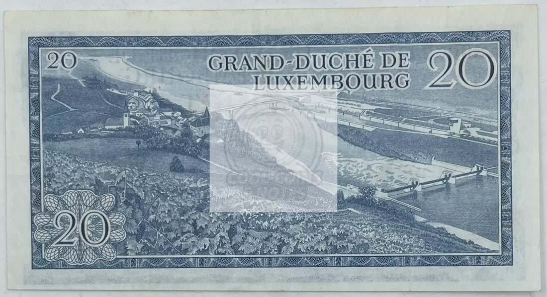 Luxembourg 20 Francs 1966 P54a, Used - Cool Coins & Notes