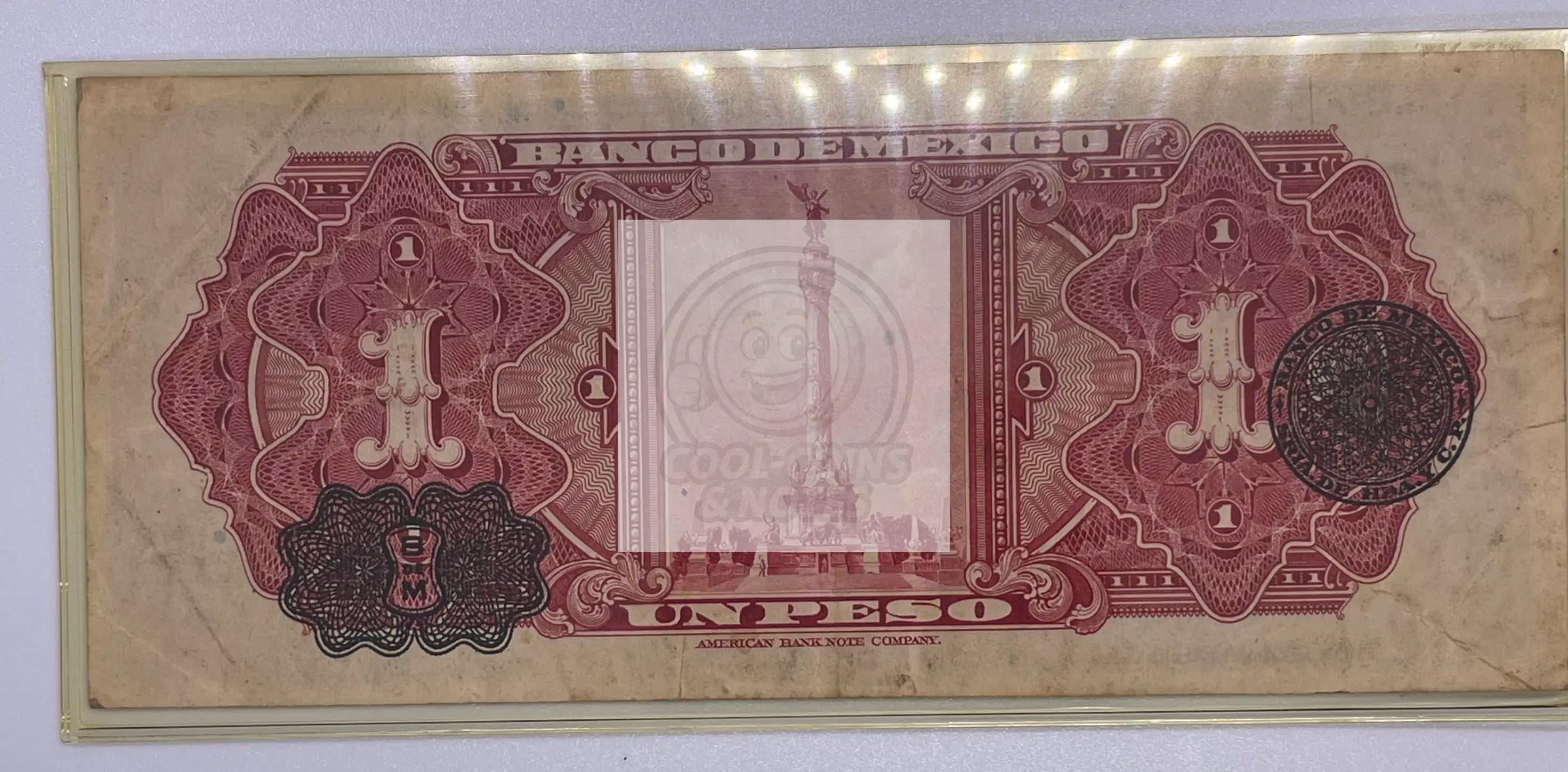 MEXICO 1936 P-28b 1 Peso Serie D, Used Banknote - Cool Coins & Notes