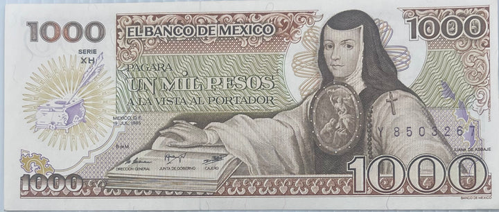 MEXICO 1985 1000 Pesos 1985 P-85 UNC - Cool Coins & Notes