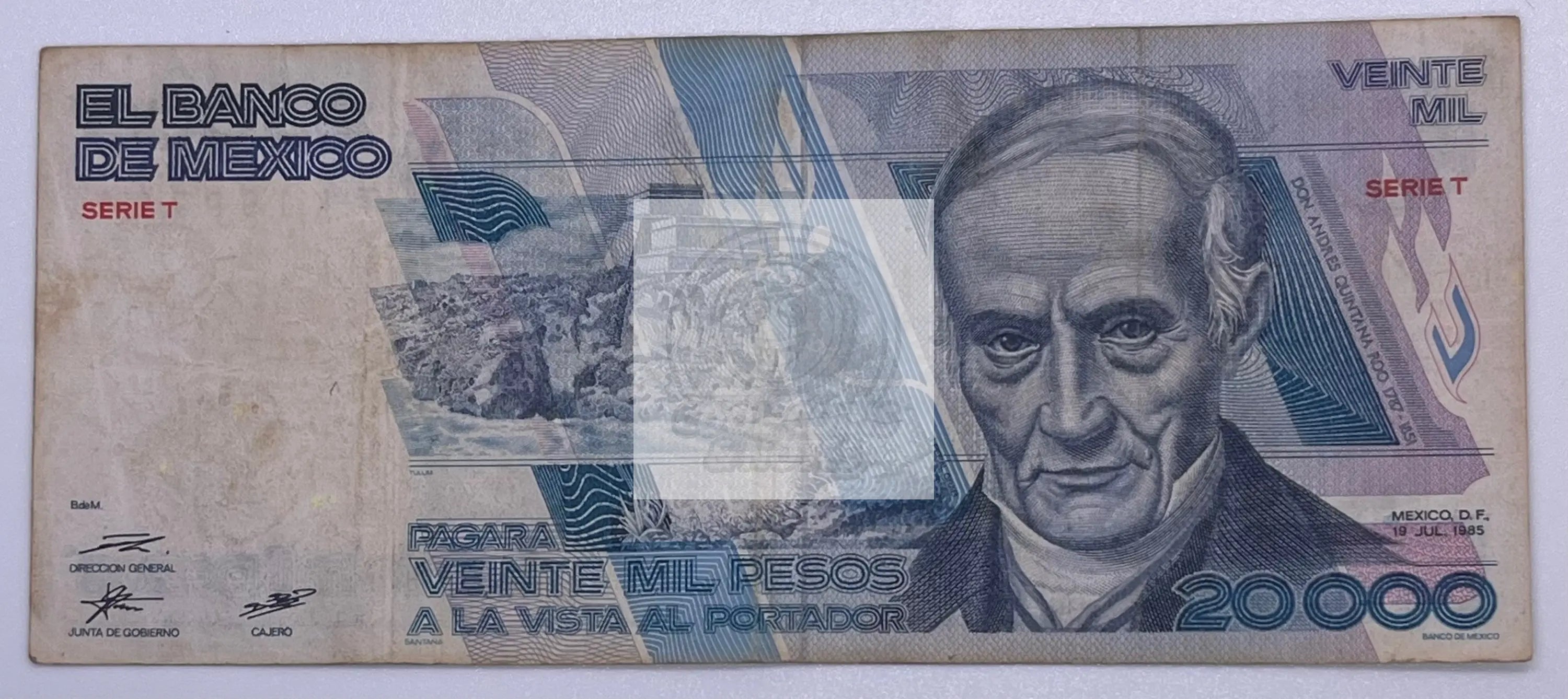 MEXICO 1989 20,000 PESOS - P#92B, Used Banknote - Cool Coins & Notes