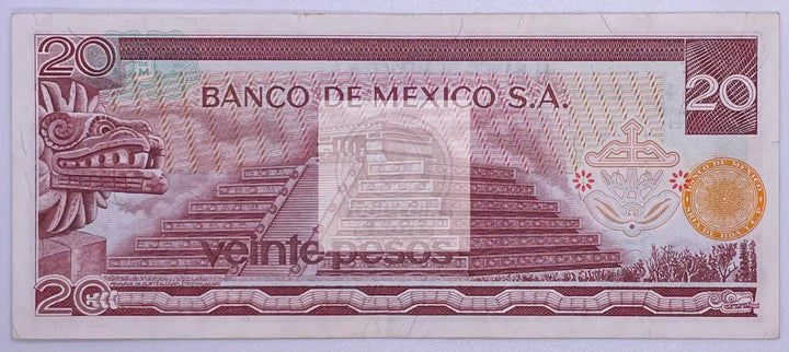 MEXICO - 20 PESOS 1972 El Banco de Mexico - Banknote UNC. - Cool Coins & Notes