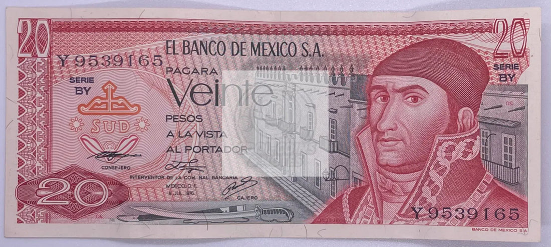 MEXICO 20 PESOS 1976  Mexico  UNC P64c - Cool Coins & Notes