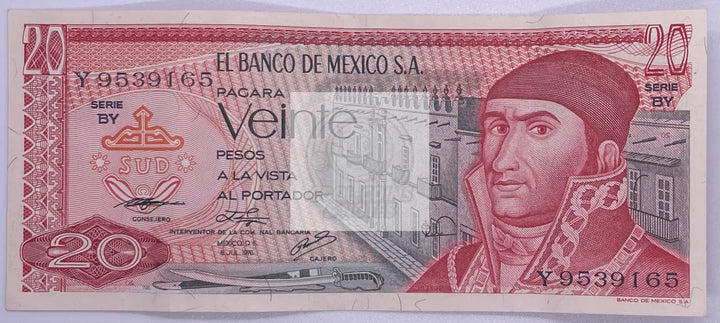 MEXICO 20 PESOS 1976  Mexico  UNC P64c - Cool Coins & Notes