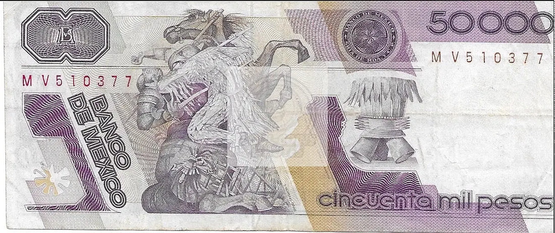 MEXICO 50000 PESOS 1986 P- 93a - Cool Coins & Notes