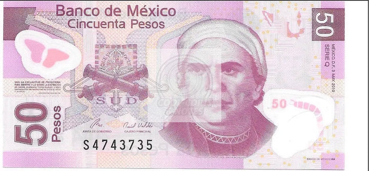 MEXICO  P.107d  50 PESOS 2010 - Cool Coins & Notes