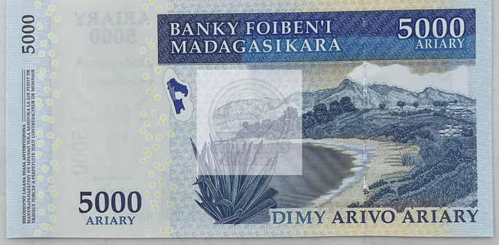Madagascar 2008 5000 Ariary P-94a UNC, World Banknote Currency - Cool Coins & Notes