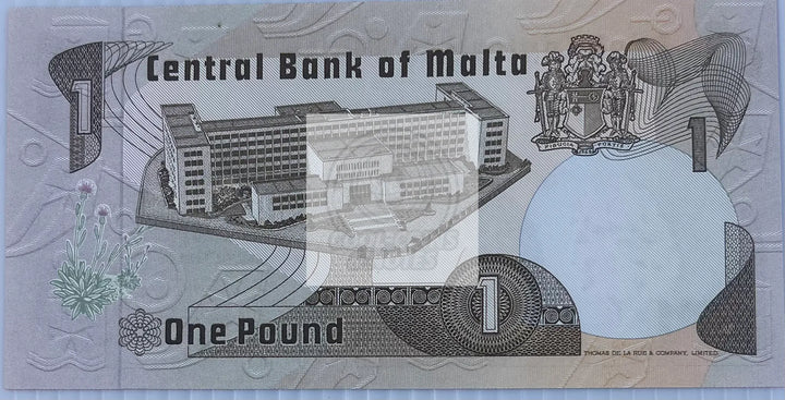 Malta 1979 1 Lira P346 W/Dot UNC World Banknote Currency - Cool Coins & Notes