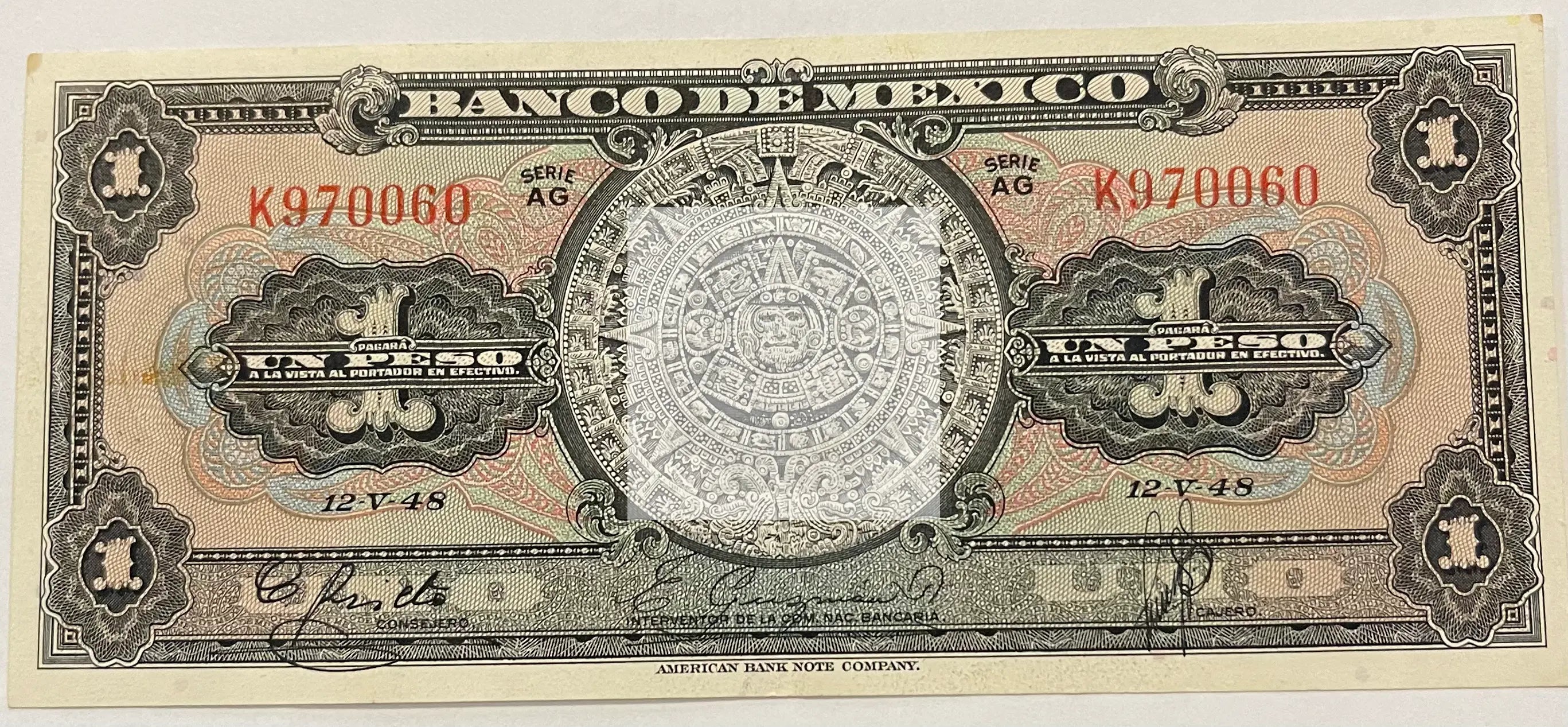 Mexico 1 Peso 1948 P-38, Used World Banknote - Cool Coins & Notes