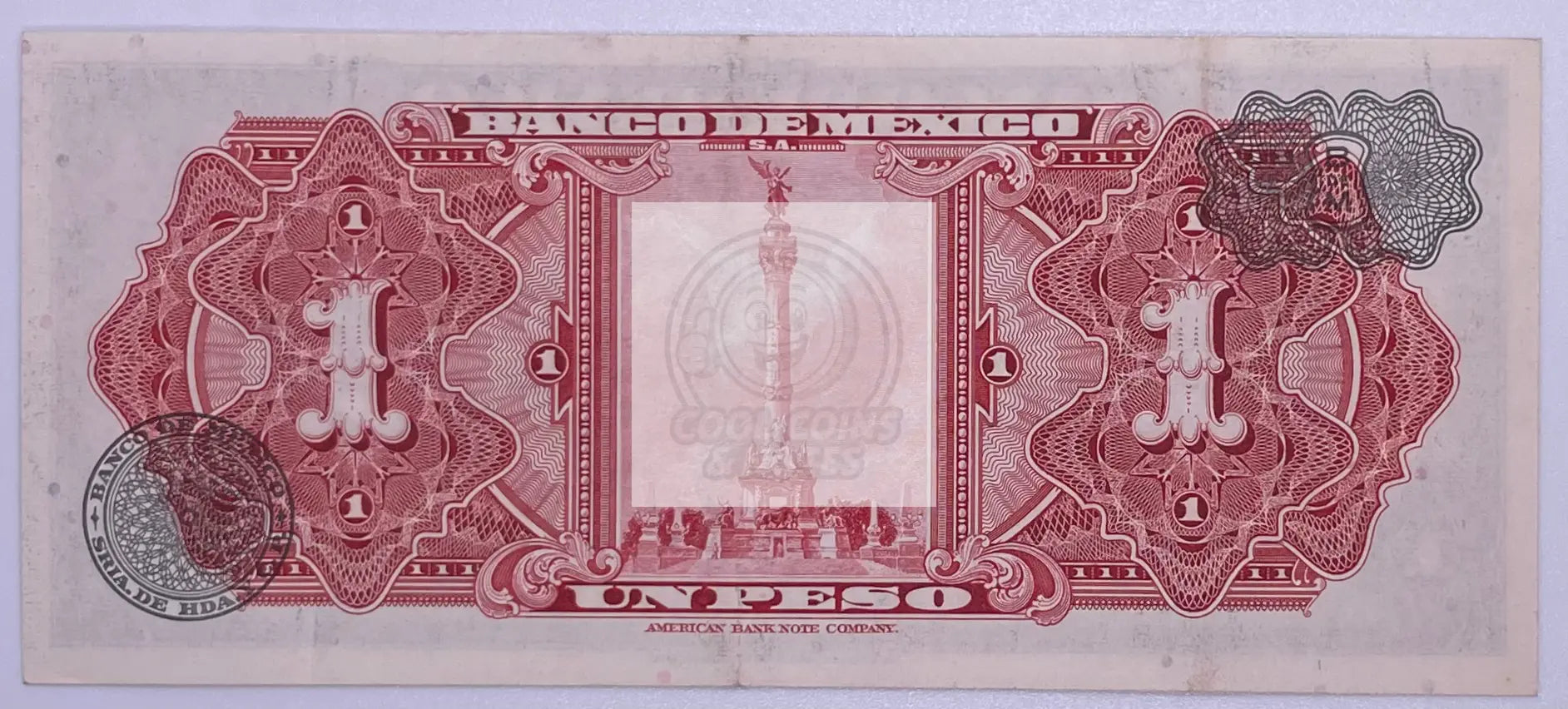 Mexico 1 Peso 1967 P 59 UNC Banknote - Cool Coins & Notes