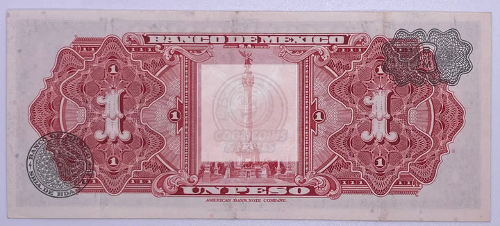 Mexico 1 Peso 1967 P 59 UNC Banknote - Cool Coins & Notes