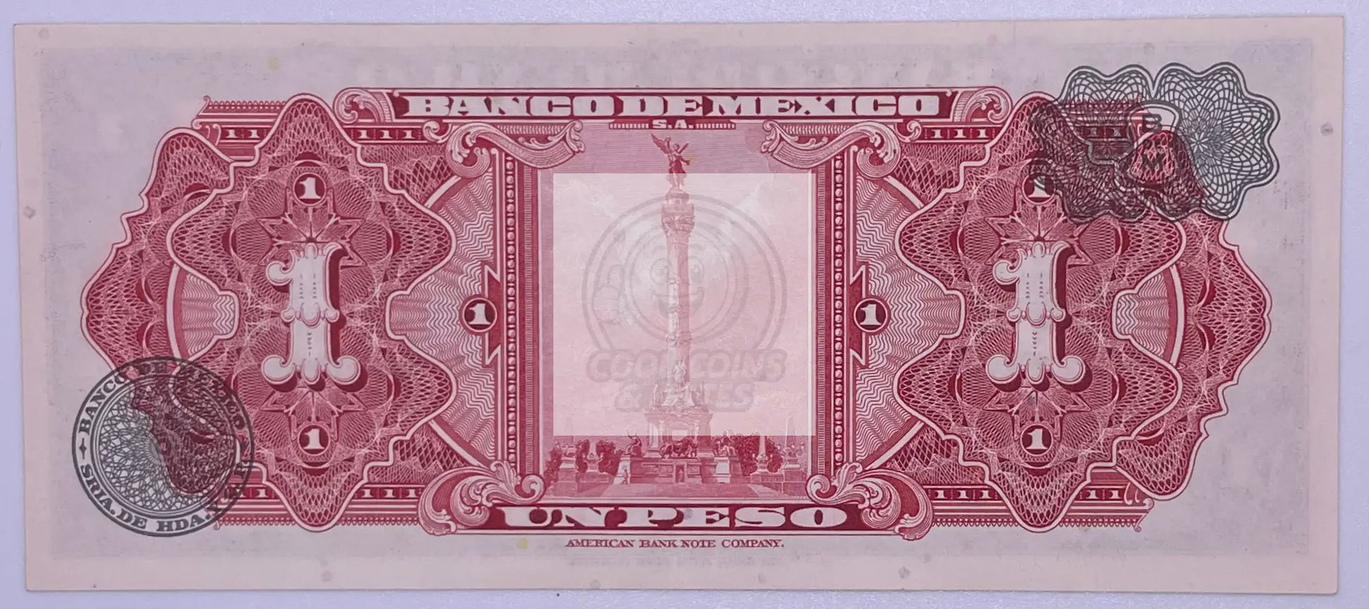 Mexico 1 Peso, 1969, P-59k.1, UNC, Series BGA, World Banknote - Cool Coins & Notes