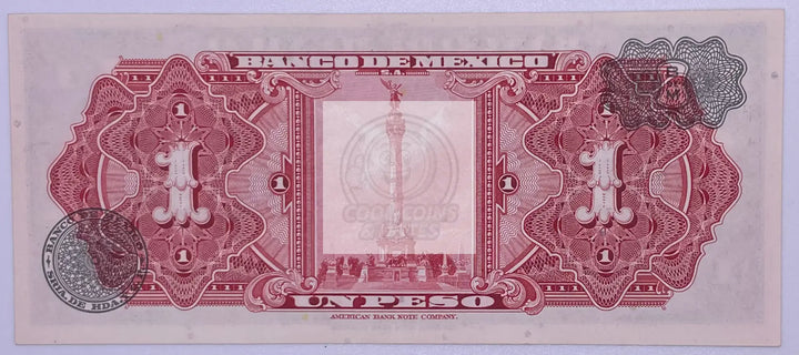 Mexico 1 Peso, 1969, P-59k.1, UNC, Series BGA, World Banknote - Cool Coins & Notes