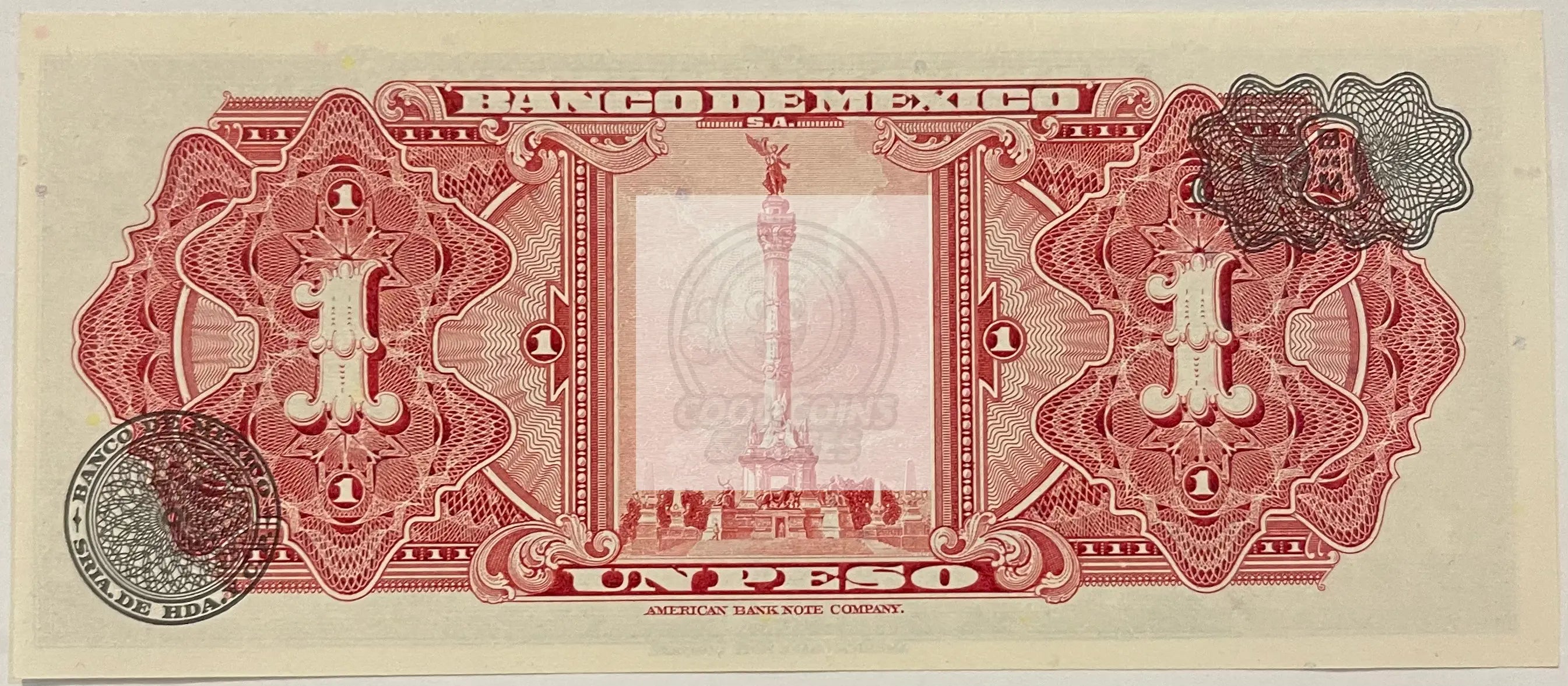 Mexico 1 Pesos 1970  P-59l.2 UNC Series BIP, World Banknote - Cool Coins & Notes