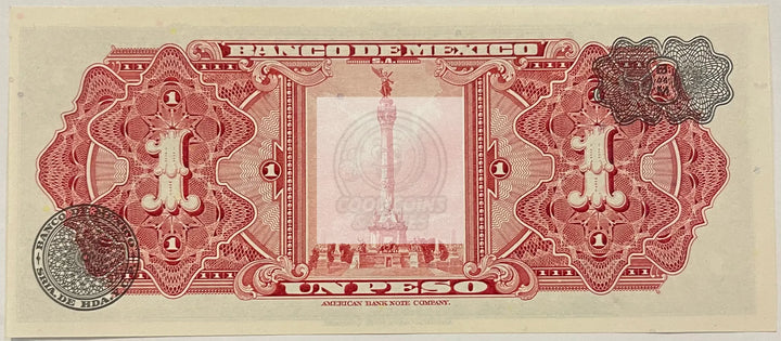 Mexico 1 Pesos 1970  P-59l.2 UNC Series BIP, World Banknote - Cool Coins & Notes
