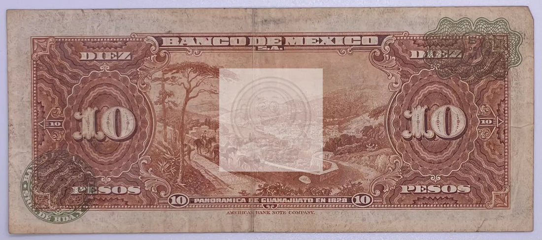 Mexico 10 Pesos 1967 P-58l, Used Banknote - Cool Coins & Notes