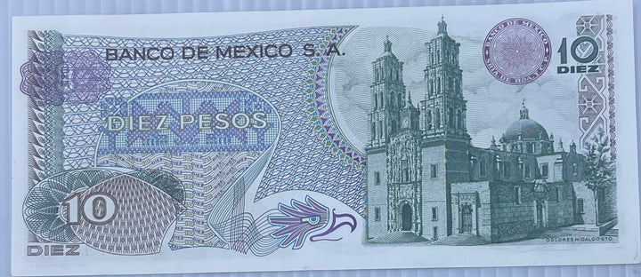 Mexico 10 Pesos 1975 P63h UNC - Cool Coins & Notes